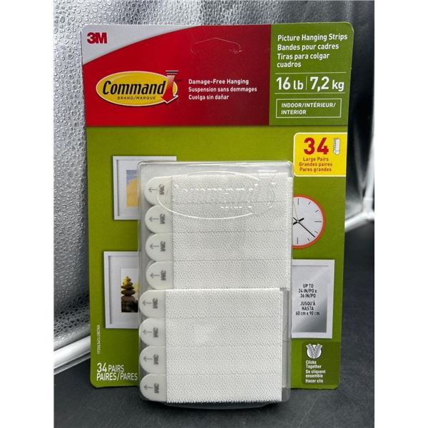 3M Command Picture Hanging Strips, 16 lb Capacity, 34 Pairs
