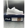 Image 1 : Fila Unlock Court Women’s Sneakers, US Size 9, White/Navy/Red