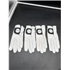 Image 1 : Set of Four Golf Gloves with Velcro Closure, Size Small