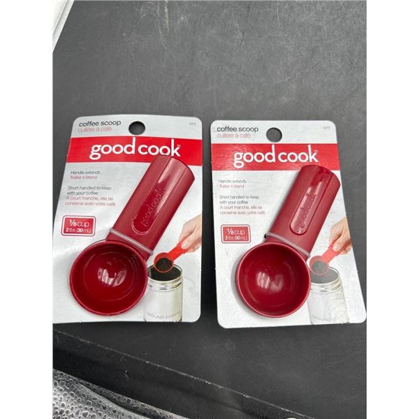 Good Cook 1/3 Cup Coffee Scoop Red Plastic – Lot of 2