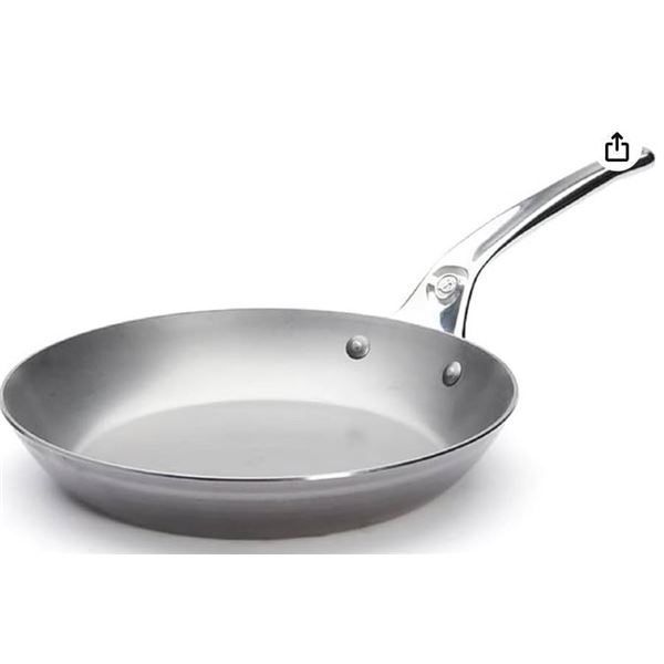 De Buyer Frying Pan with Stainless Steel Handle – 11-Inch Diameter