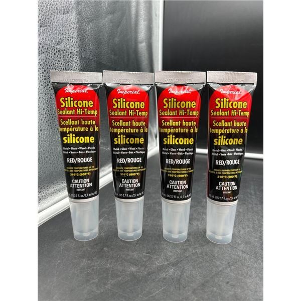 Imperial Silicone Sealant Hi-Temp Red Set of 4, 80ml Tubes