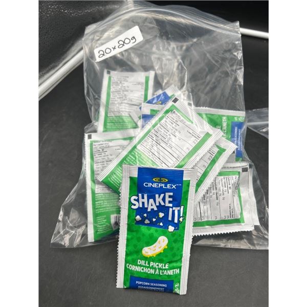 Cineplex Shake It Dill Pickle Popcorn Seasoning – 20 x 2g Packets