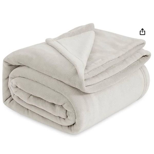 Velour Fleece Blanket – King/Cal King 104 x 90, Fade Resistant