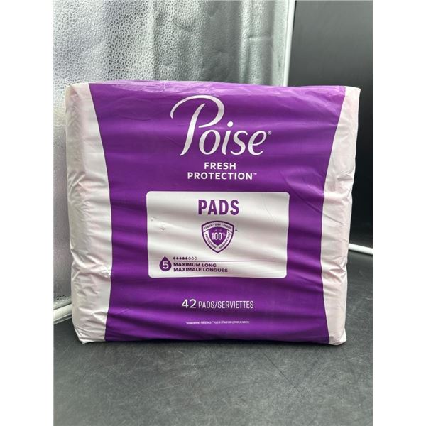 Poise Fresh Protection Pads, 42 Pads, Maximum Long