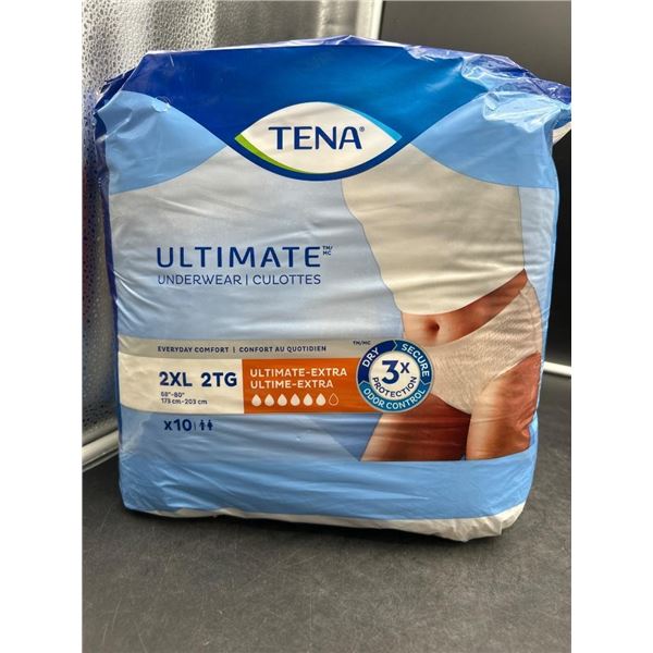 TENA Ultimate Underwear for Adults, 2XL, 10 Count