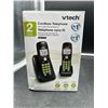 Image 2 : Vtech Dect 6.0 2-Handset Cordless Phone System with Caller ID, Backlit Keypad and Screen(CS6114-21),