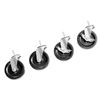 Image 1 : Seville Classics Heavy Duty Stem Threader Swivel Locking Casters Set of 4 Wheels, for Office, Kitche