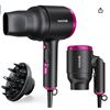 Image 1 : Wavytalk QL-5950 Professional Folding Hair Dryer, 1600W, Black