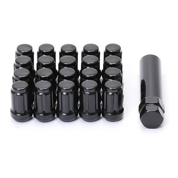 Moteki Super Tuner Nut Set (41886B) – M12x1.5mm, Black, Set of 20