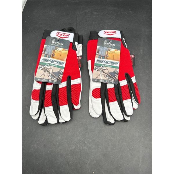 Watson Gloves Work Armour Knock Out #017RCO XXL Work Gloves Set of 2 Pairs