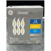 Image 1 : GE Classic LED CAC Candelabra Base 60W Replacement Soft White 6-Pack