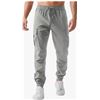 Image 1 : Gray  JMIERR Mens Cargo Pants Drawstring Casual Tapered Joggers Size 36