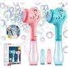 Image 1 : 2PCS Automatic Bubble Wands, Dinosaur Shape Bubble Maker Gun with Light & Music