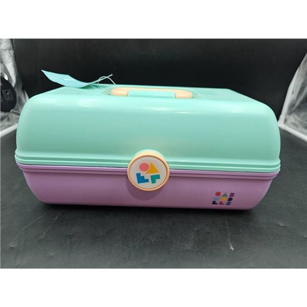 Caboodles Two-Tone Plastic Cosmetic Organizer with Mirror