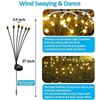 Image 2 : 8 Count Solar-Powered Outdoor Lights, Wind Swaying LED Design