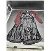 Image 1 : PatPat Girls’ Black Velvet Dress with Red Heart Sleeves, Size 3-4Y