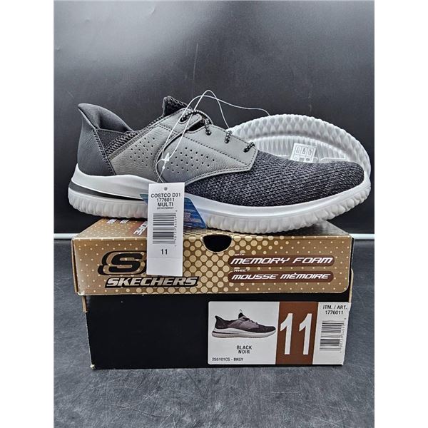 Skechers Men’s Memory Foam Shoes, Size 11, Model 255101CS-BKGY
