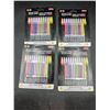 Image 1 : Set of 4×12 Samrok Colorflame Birthday Candles with Colored Flames