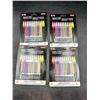 Image 1 : Set of 4×12 Samrok Colorflame Birthday Candles with Colored Flames