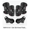 Image 1 : NHH 6-In-1 Ski Knee Pads Set for Men and Women (M, Black)