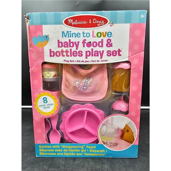 Melissa & Doug Mine to Love Baby Food & Bottles Play Set, 8 Pieces, Ages 3+