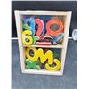 Image 1 : Wooden Alphabet Magnets With 52 Colorful Letters