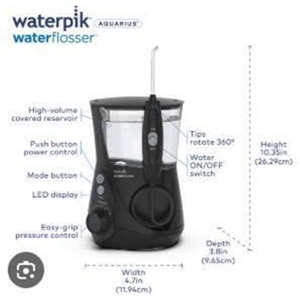 Waterpik Aquarius Water Flosser With 10 Pressure Settings And 7 Tips
