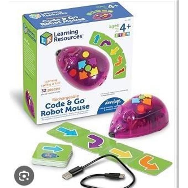 Learning Resources Rechargeable Code & Go Robot Mouse LER2873 STEM Toy