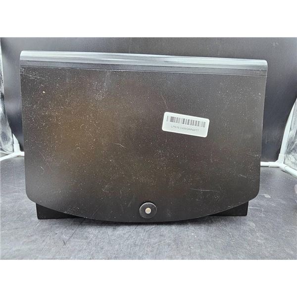 Black Accordion File Folder with Organizing Tabs