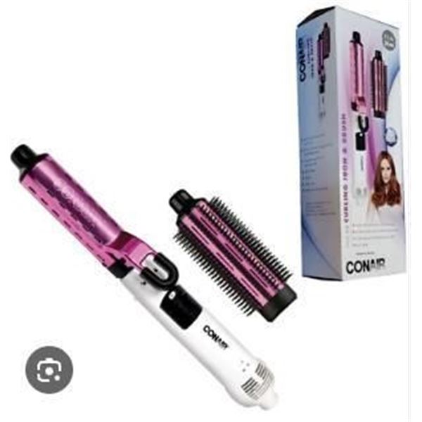 Conair Hot Air Curling Iron and Brush, Model BC173N, Pink and White