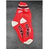 Image 1 : Detroit Red Wings Red and White Knit Socks with Logo and Text