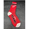 Image 2 : Detroit Red Wings Red and White Knit Socks with Logo and Text