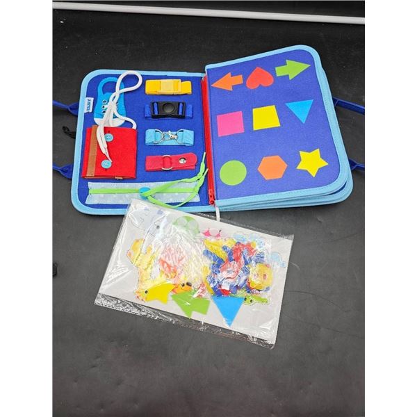 Colorful Toddler Activity and Educational Busy Book with Shapes and Matching Pieces