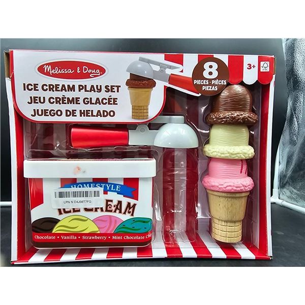 Melissa & Doug Ice Cream Play Set – 8 Pieces for Ages 3+ – Missing 3 pc