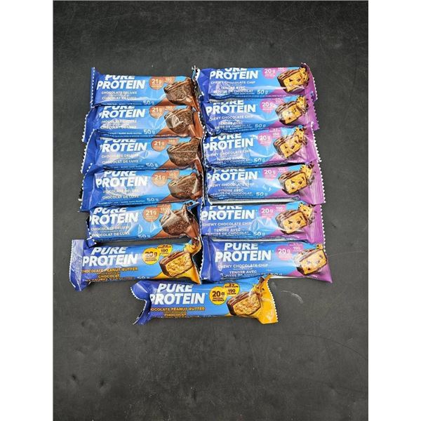 Lot of 13 Assorted Pure Protein Bars