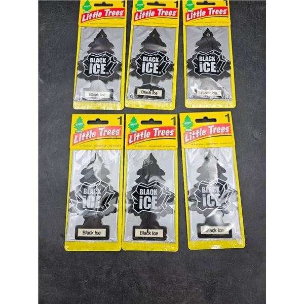 Lot of Six Little Trees Black Ice Car Air Fresheners