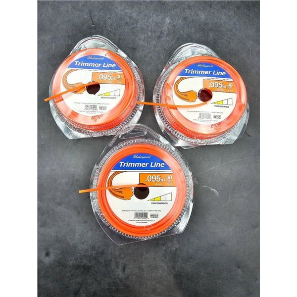 Shakespeare 0.095-Inch Trimmer Line Spools – 3 Pack, 40 Feet Each