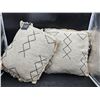 Image 1 : Set of Two Nobia Decorative Cushions with Geometric Patterns