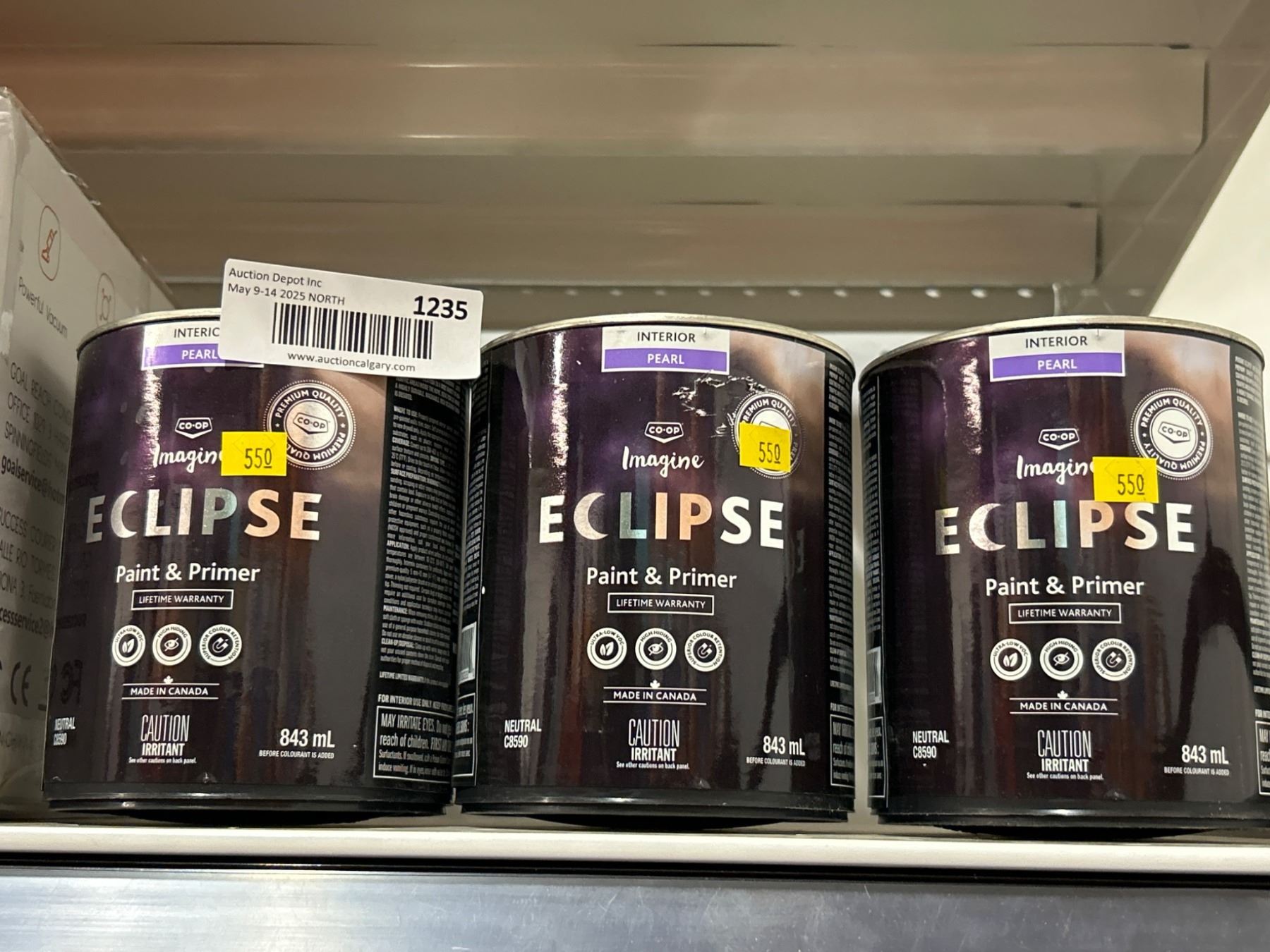 Co-op Imagine Eclipse Paint and Primer, Interior Pearl, 3×843 mL