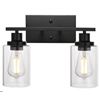 Image 1 : Melucee 5W Light Wall Lamp Black