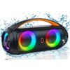 Image 1 : IPX5 Bluetooth Speaker D16-T with Dual Microphones and LED Light