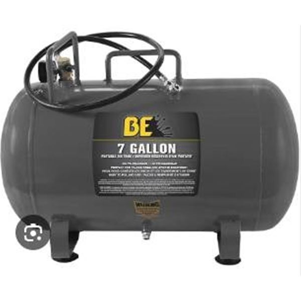 BE 7-Gallon Portable Air Tank with 125 PSI Capacity