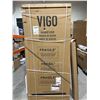 Image 2 : VIGO VG6041MBCL6074 Frameless Shower Door with Clear Glass Panels