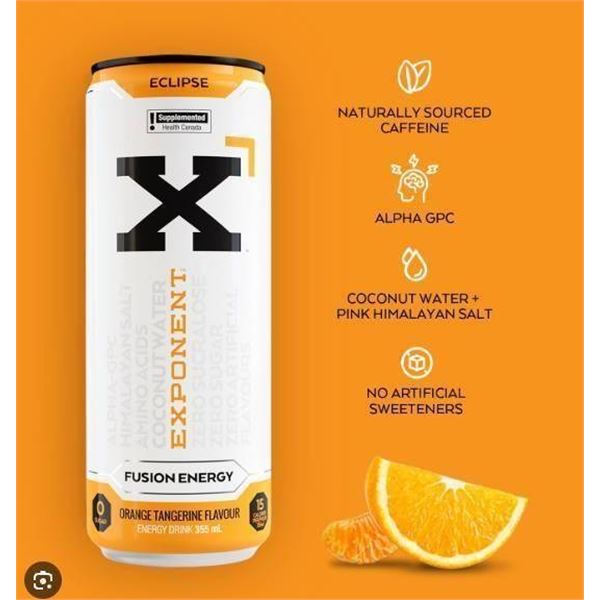 12x 355mL Exponent X Fusion Energy Drink â€“ Eclipse Flavor