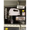 Image 2 : Proctor Silex Easy Mix Hand Mixer, 5 Speeds, White