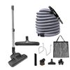 Image 1 : OVO Central Vacuum Deluxe Plus Kit, 35ft ON/Off Low-Voltage Hose, Air Driven Carpet Beater, 12â[x=#8