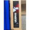 Image 2 : Mann 24-Inch Push Broom with Blue Bristles and Wooden Handle Lot of 2