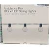 Image 2 : Brightech Ambience Pro Globe LED String Lights, 1W, 26 Ft, Black Wire