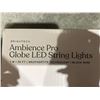 Image 3 : Brightech Ambience Pro Globe LED String Lights, 1W, 26 Ft, Black Wire